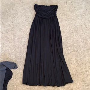 Black strapless dress